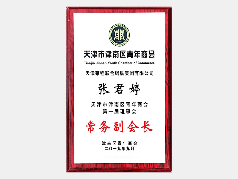 天津市津南區(qū)青年商會(huì)第一屆理事會(huì)常務(wù)副會(huì)長(zhǎng)